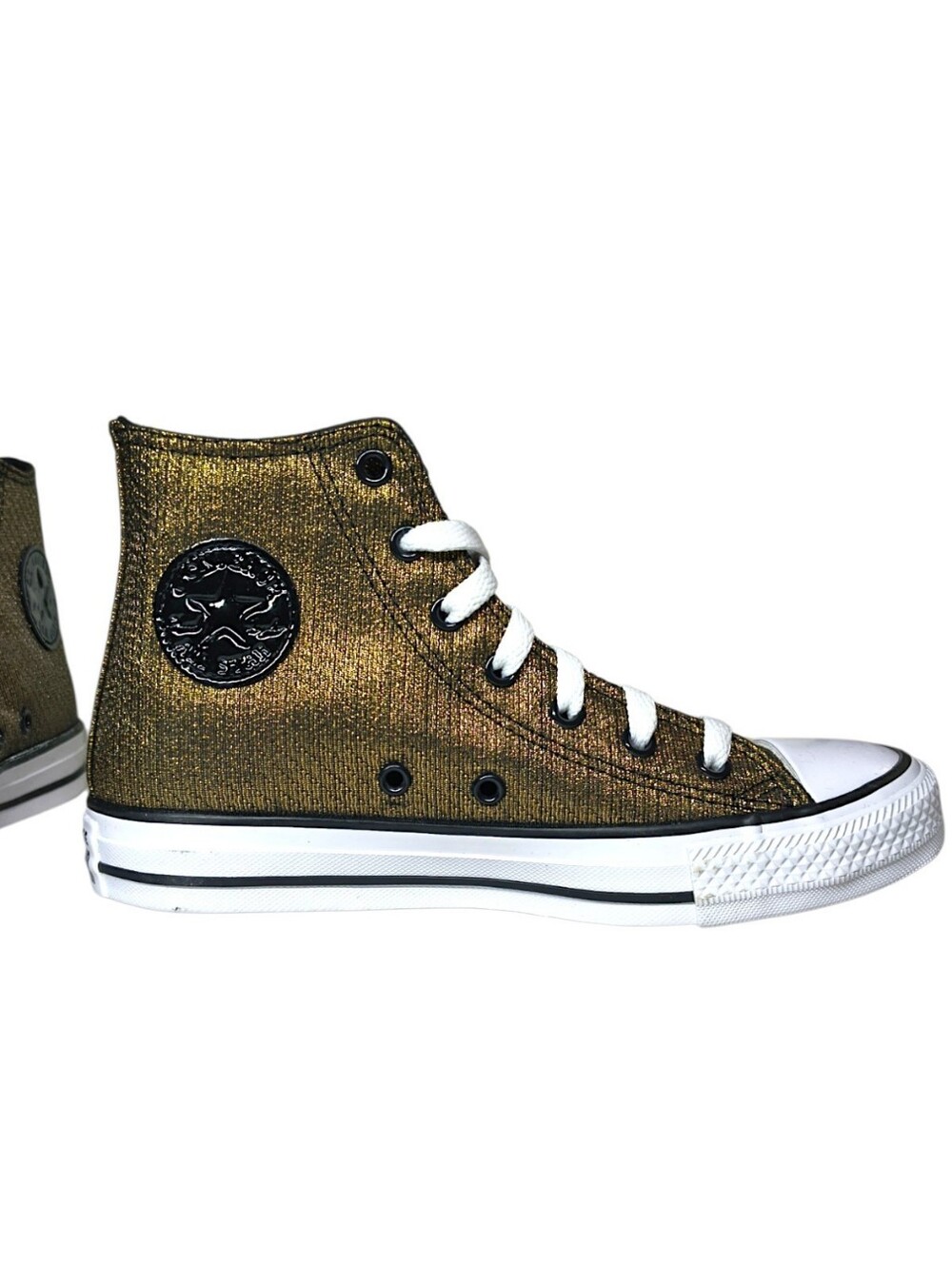 CONVERSE Chuck Taylor All Star Gold Sparkle Hightop SNEAKERS Women's Size 6